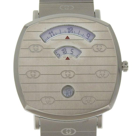 Gucci Grip Watch 157.3mm Stainless Steel Quartz Movement Analog Display ...